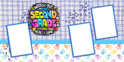 Second Grade Girl - EZ Digital Scrapbook Pages - INSTANT DOWNLOAD