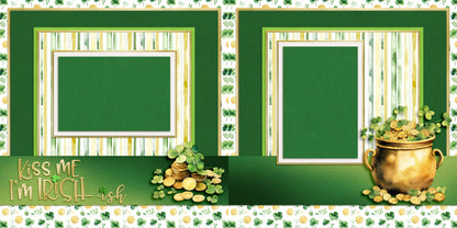St Patrick's Day - Set of 5 Double Page Scrapbook Layouts - 25-1028