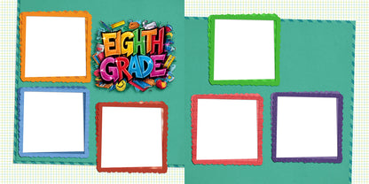 Eighth Grade Boy - EZ Digital Scrapbook Pages - INSTANT DOWNLOAD