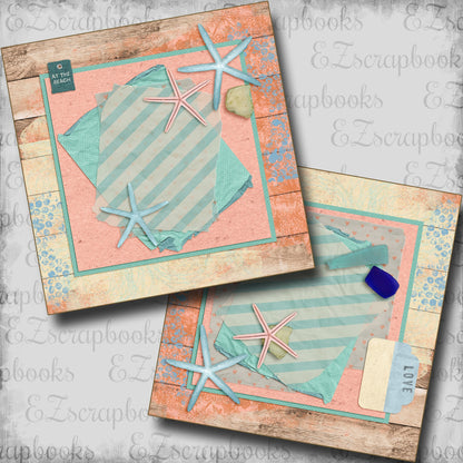 Beachy Starfish NPM - Scrapbook Layout - 24-685