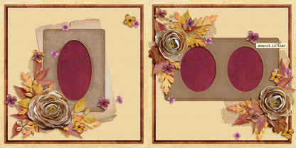 Moment in Time - Set of 5 Double Page Scrapbook Layouts - 25-1098
