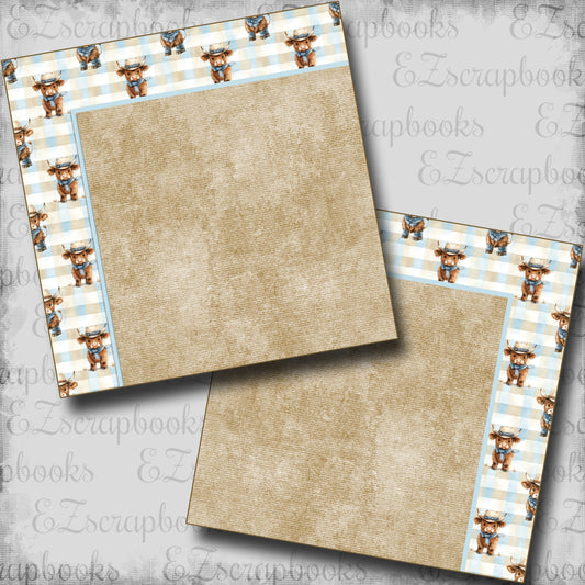 Blue Farm Cows NPM - Scrapbook Layout - 25-750