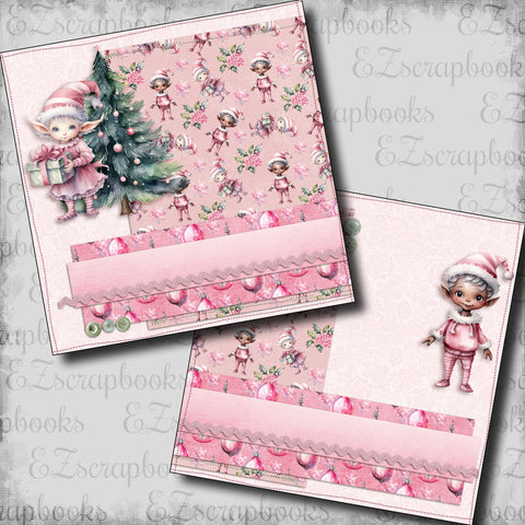 Pink & Silver Christmas Elves NPM - 23-677