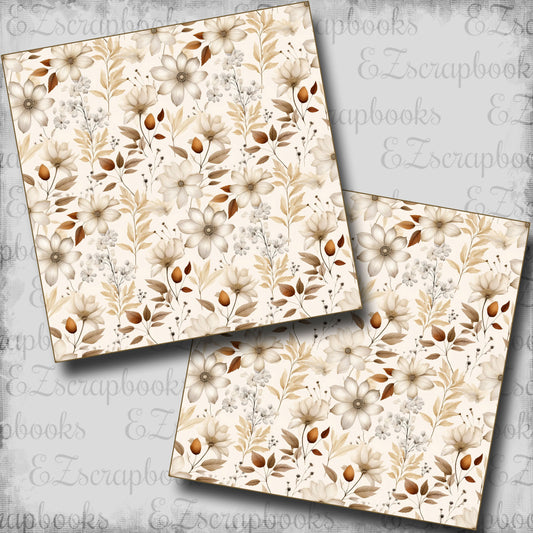 Neutral Easter Floral - Scrapbook Papers - 24-311