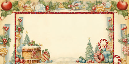 Christmas Sweets - Set of 5 Double Page Layouts - 1857