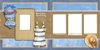 Beach Days EZ Quick Pages -  Digital Bundle - 10 Digital Scrapbook Pages - INSTANT DOWNLOAD