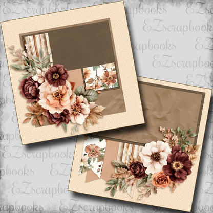 Spelling Autumn Flowers NPM - Scrapbook Layout - 25-733