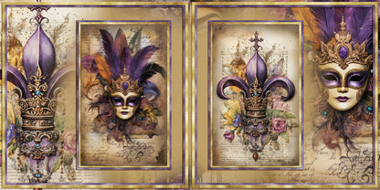 The Mardi Gras EZ Background Pages -  Digital Bundle - 10 Digital Scrapbook Pages - INSTANT DOWNLOAD