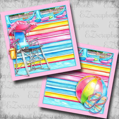 By the Pool NPM - Scrapbook Layout - 25-759