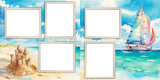 Summer at the Beach - EZ Quick Pages -  Digital Bundle - 10 Digital Scrapbook Pages - INSTANT DOWNLOAD