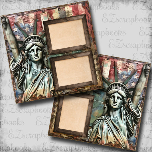 Patriotic Grunge Lady Liberty - 24-536