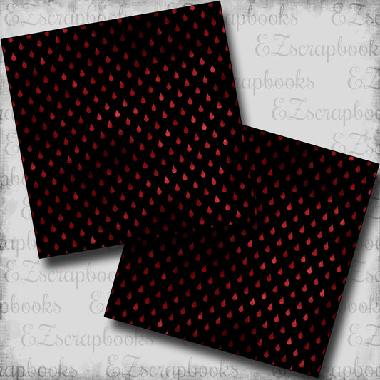 Vampire Blood Drops - Scrapbook Papers - 24-838