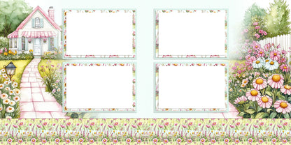 Patchwork Spring Cottage Garden - EZ Digital Scrapbook Pages - INSTANT DOWNLOAD