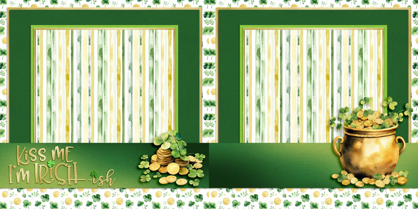St Patrick's Day EZ Background Pages -  Digital Bundle - 10 Digital Scrapbook Pages - INSTANT DOWNLOAD
