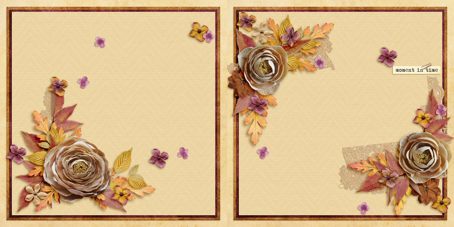 Moment in Time - Fall - EZ Background Pages -  Digital Bundle - 10 Digital Scrapbook Pages - INSTANT DOWNLOAD