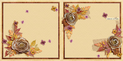 Moment in Time - Fall - EZ Background Pages -  Digital Bundle - 10 Digital Scrapbook Pages - INSTANT DOWNLOAD