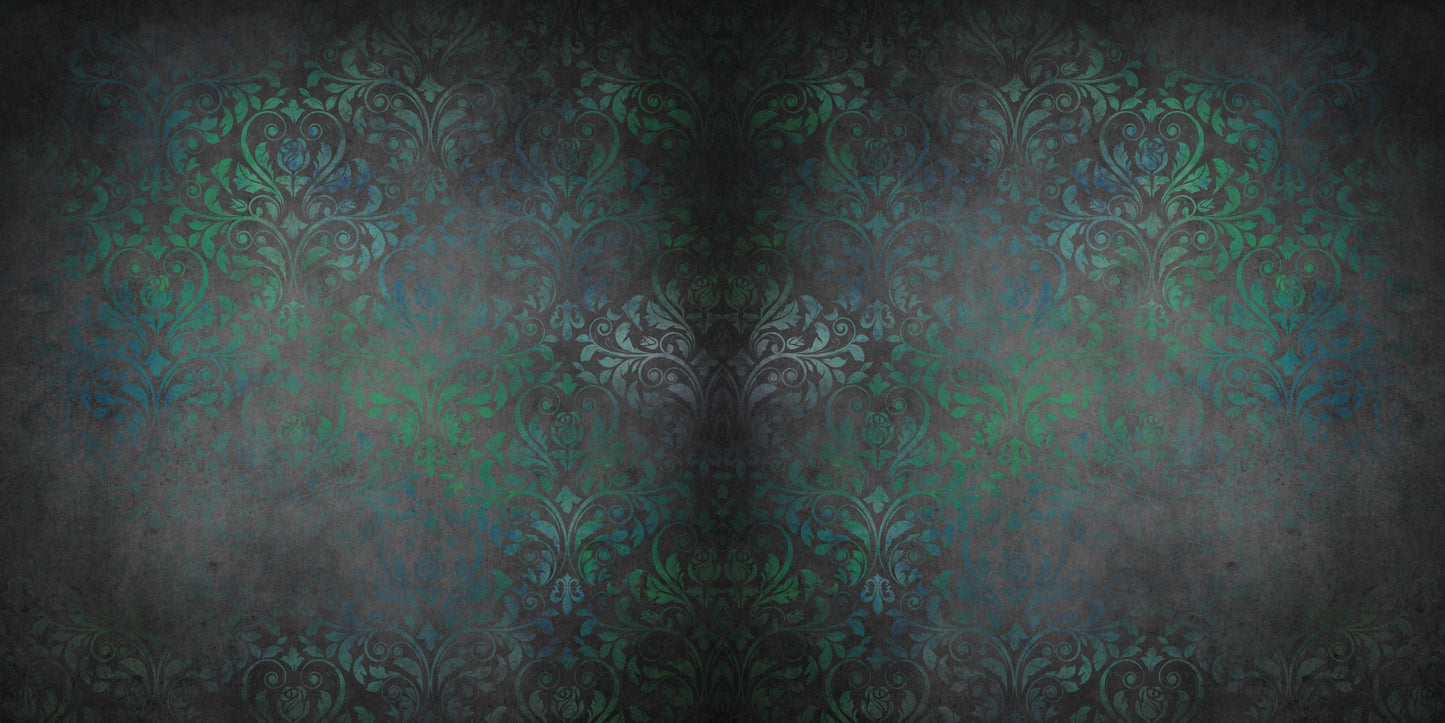 Grunge Damask Teal NPM - 23-021