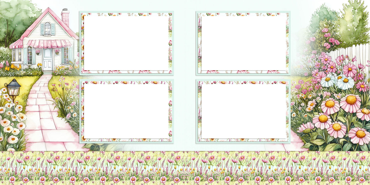 Patchwork Spring EZ Quick Pages -  Digital Bundle - 10 Digital Scrapbook Pages - INSTANT DOWNLOAD