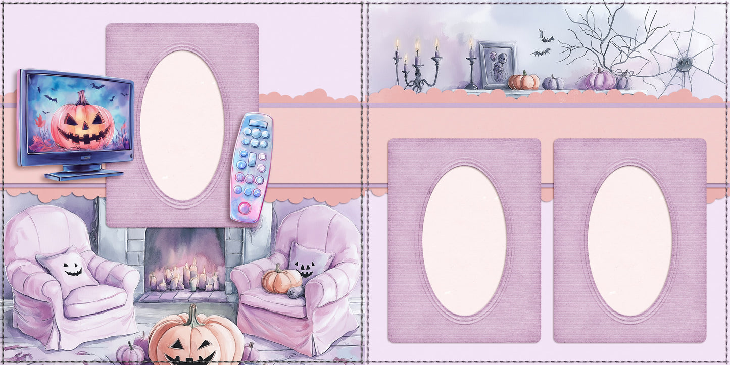 Spooky Movie Night - Scrapbook Layout - 24-830