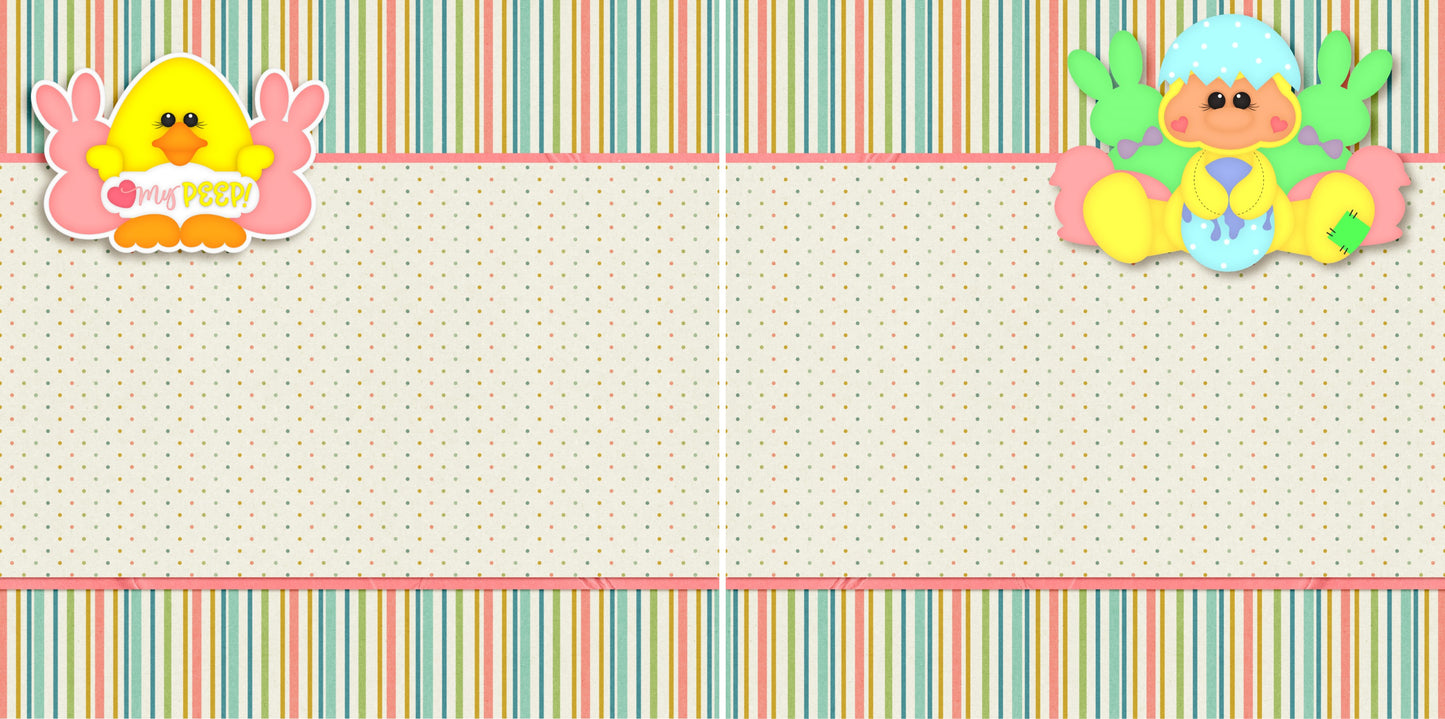 Easter Basket NPM - Set of 5 Double Page Layouts - 1378