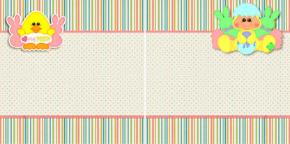 Easter Basket NPM - Set of 5 Double Page Layouts - 1378