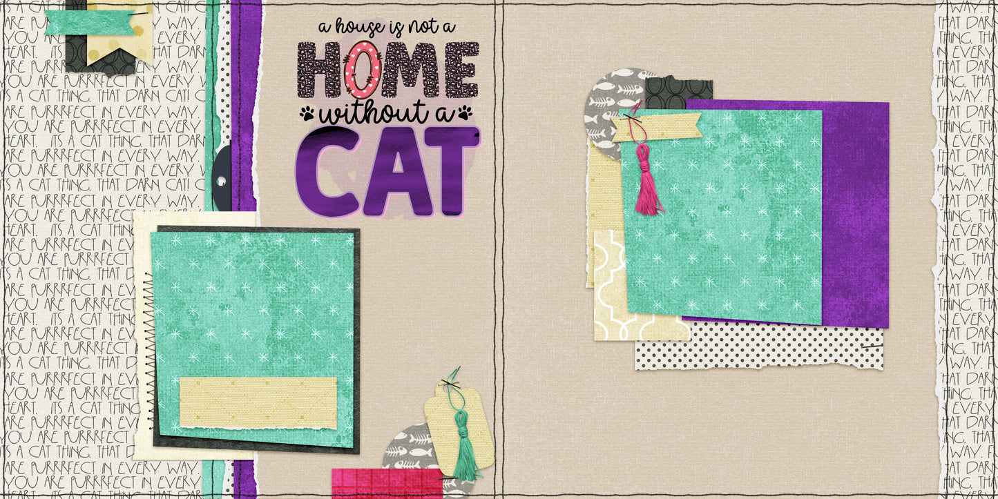 Cat Mom NPM - Set of 5 Double Page Layouts - 1743