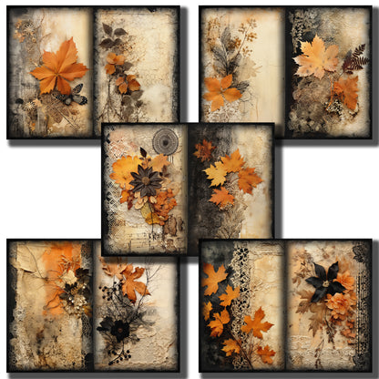 Gothic Fall Foliage Journal Pages - 23-7296