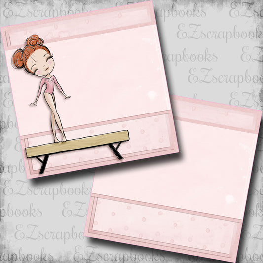 Gymnastics Balance Beam Ginger NPM - Scrapbook Layout - 24-617