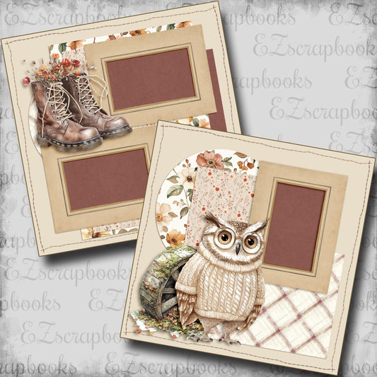 Spelling Autumn Owl - Scrapbook Layout - 25-734