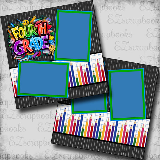 Fourth Grade Boy - Scrapbook Layout - 25-716