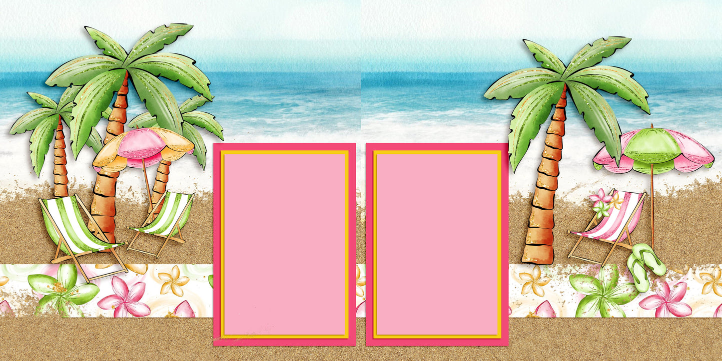 Tropical Summer - Set of 5 Double Page Layouts - 1764