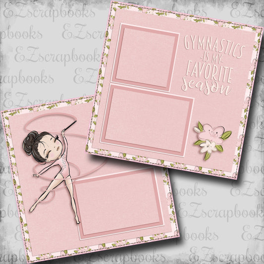 Gymnastics Season Brunette - Scrapbook Layout - 24-620