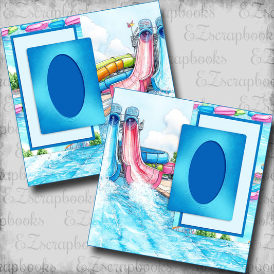 Waterpark Slides - Scrapbook Layout - 25-760