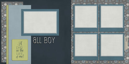 All Boy - Set of 5 Double Page Layouts - 1682
