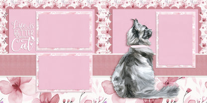 Life with Cats - Scrapbook Layout - 25-066