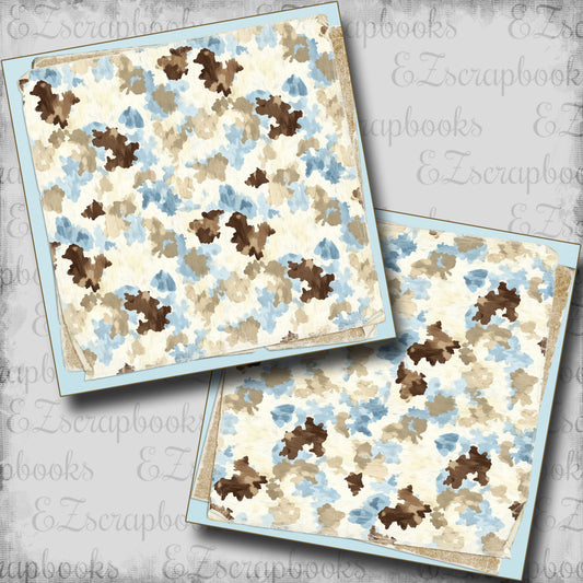 Blue Farm Cammo Stacked NPM - Scrapbook Layout - 25-751