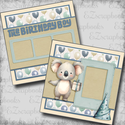 The Birthday Boy Koala - Scrapbook Layout - 25-620