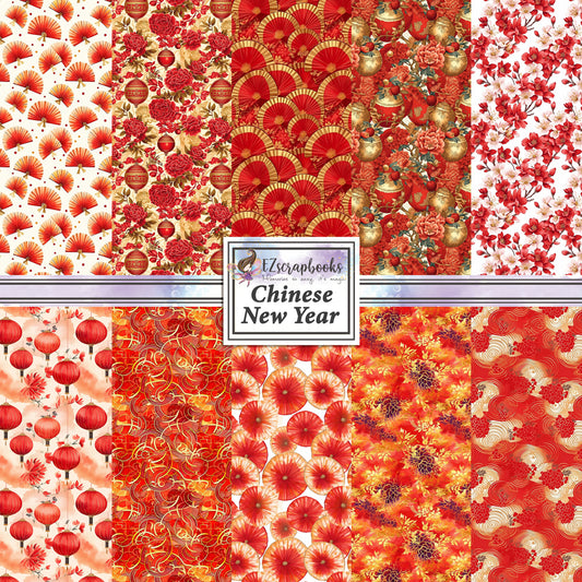 Chinese New Year 12X12 Paper Pack - 8749
