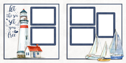 Beach Days EZ Quick Pages -  Digital Bundle - 10 Digital Scrapbook Pages - INSTANT DOWNLOAD