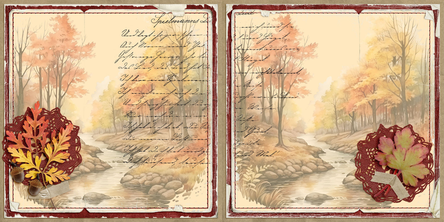 Moment in Time - Fall - EZ Background Pages -  Digital Bundle - 10 Digital Scrapbook Pages - INSTANT DOWNLOAD