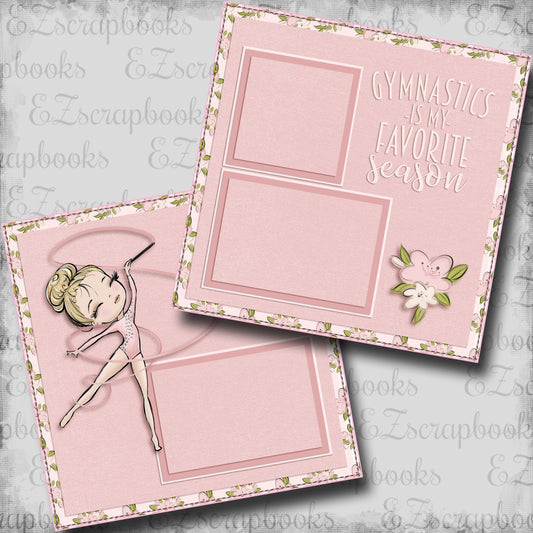 Gymnastics Season Blonde - Scrapbook Layout - 24-622