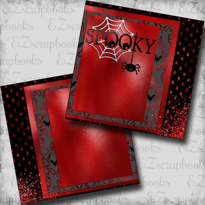 Spooky Red & Black NPM - Scrapbook Layout - 24-815