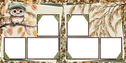 Autumn Gallery EZ Quick Pages -  Digital Bundle - 10 Digital Scrapbook Pages - INSTANT DOWNLOAD