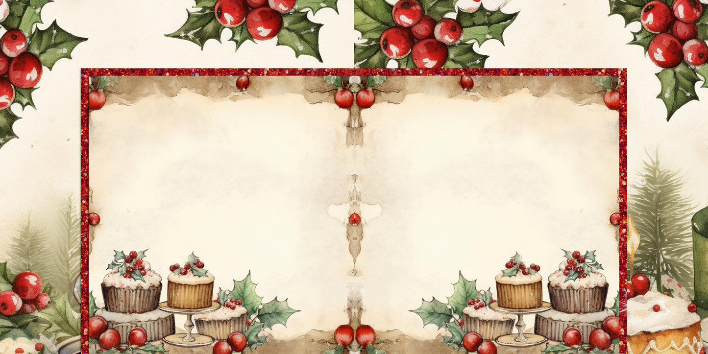 Christmas Sweets - Set of 5 Double Page Layouts - 1857