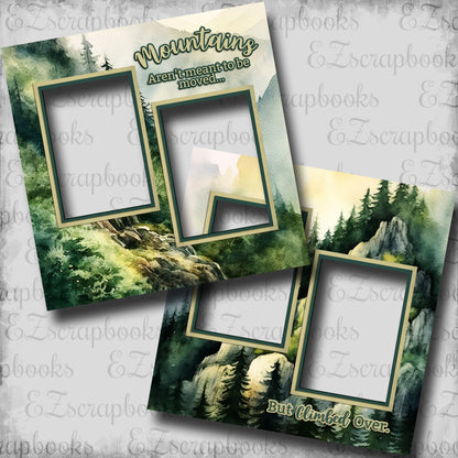 Climb Mountains - EZ Digital Scrapbook Pages - INSTANT DOWNLOAD