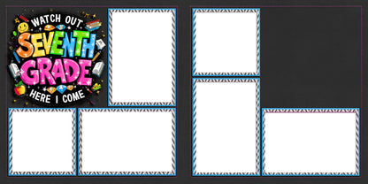 Seventh Grade Girl - EZ Digital Scrapbook Pages - INSTANT DOWNLOAD