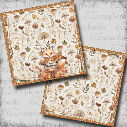 Happy Thanksgiving Fox NPM - Scrapbook Layout - 25-897