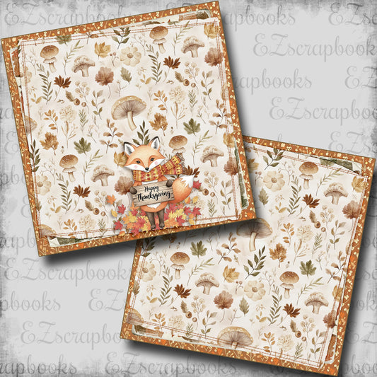 Happy Thanksgiving Fox NPM - Scrapbook Layout - 25-897