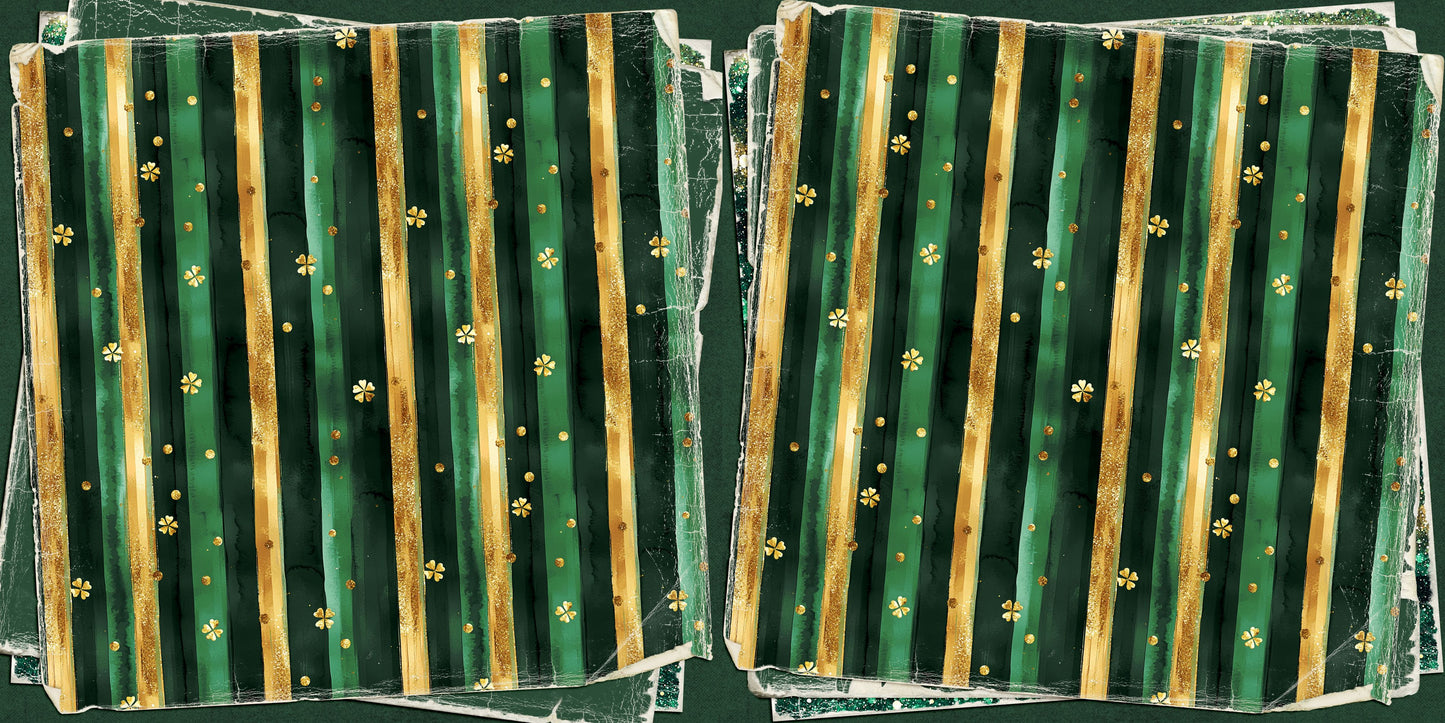 Shamrock Party EZ Background Pages -  Digital Bundle - 10 Digital Scrapbook Pages - INSTANT DOWNLOAD