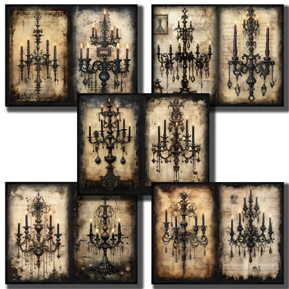 Gothic Candelabra Journal Pages - 23-7310